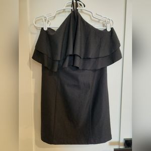 Nordstrom After Marker Black Halter Mini Dress